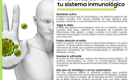 5 maneras de reforzar tu sistema inmunológico